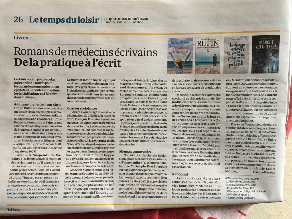 Le Quotidien du médecin, 30 avril 2018